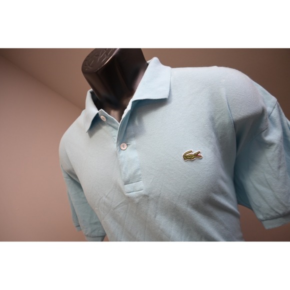Lacoste Other - Lacoste Polo Shirt Men Size 7 XL Light Blue Short Sleeve Pique Cotton Excellent